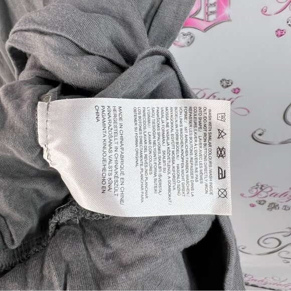 MEXX metropolitan shirt tshirt Top button detail sleeve grey gray comfy flowy - Picture 8 of 9